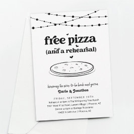 Divertido ensayo Boda Pizza Invitación a cenar