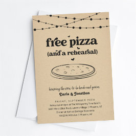 Divertido ensayo Boda Pizza Invitación a cenar