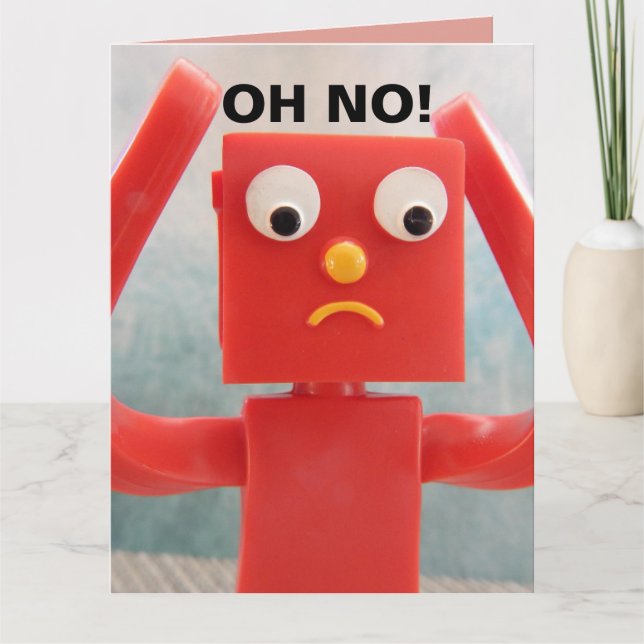 DIVERTIDO ENVEJECER OH NO! HOMBRE DE GOMA TARJETA  (Anverso)