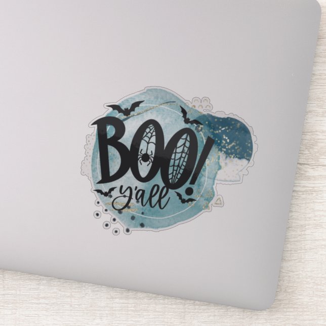 Divertido, espeluznante Pegatina de citas de Hallo (Detalle)