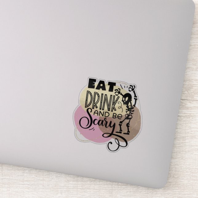 Divertido, espeluznante Pegatina de citas de Hallo (Detalle)