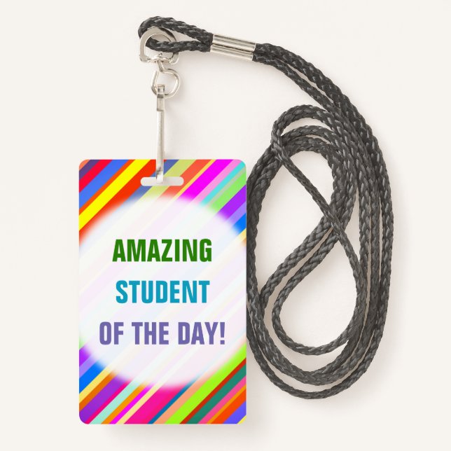Divertido "¡ESTUDIANTE ASOMBROSO DEL DÍA!" Tarjeta (Anverso son cordón)