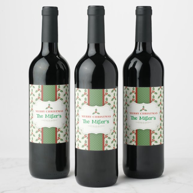 ¡DIVERTIDO! Etiquetas de vino navidades- Personali (Botellas)