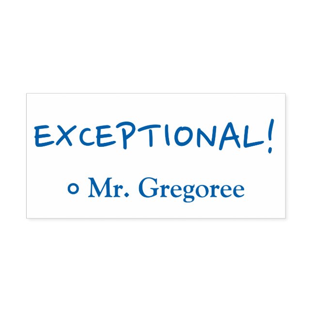 Divertido "¡EXCEPCIONAL!" Grado de sello de goma (Diseño)