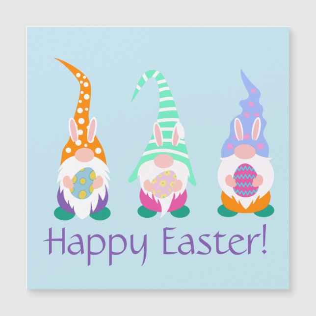 Divertido Feliz Pascua Gnomes Bunny Oars Primavera (Anverso)