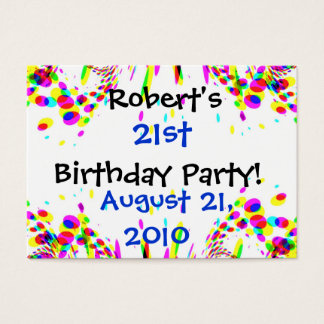 ¡Divertido Fiesta 21 colorido! Tarjeta