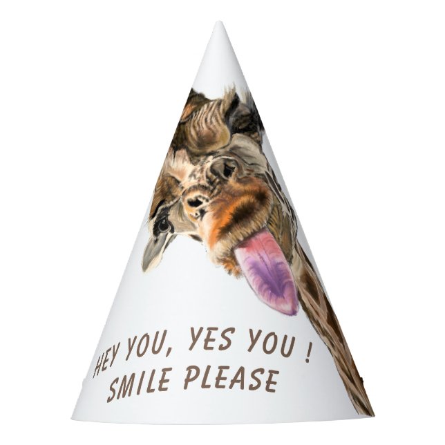 Divertido Fiesta de papel Gorra juguetón Giraffe P (Anverso)