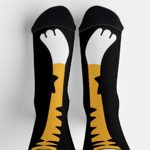 Divertido gato de garra tigre pierna Calcetines Kn