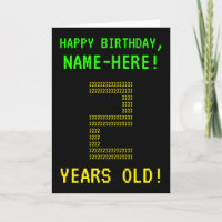 Divertido, Geeky, Nerdy "¡2 AÑOS!" Tarjeta de cump
