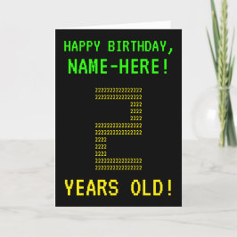 Divertido, Geeky, Nerdy "¡2 AÑOS!" Tarjeta de cump
