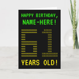 Divertido, Geeky, Nerdy, ¡61 AÑOS! Tarjeta de cump