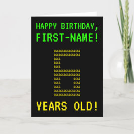 Divertido, Geeky, Nerdy, ¡6 AÑOS! Tarjeta de cumpl