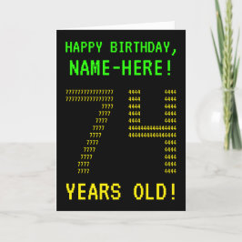 Divertido, Geeky, Nerdy ¡74 AÑOS! Tarjeta de cumpl