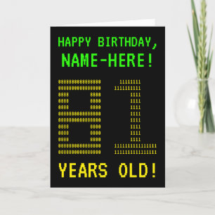 Divertido, Geeky, Nerdy ¡81 AÑOS! Tarjeta de cumpl