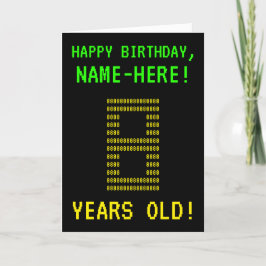 Divertido, Geeky, Nerdy ¡8 AÑOS! Tarjeta de cumple