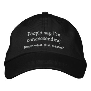 Divertido Gorra condescendiente