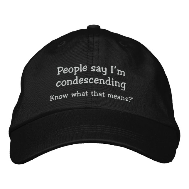 Divertido Gorra condescendiente (Anverso)