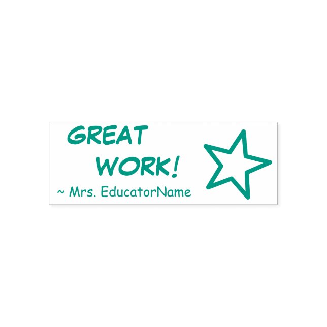 Divertido "¡GRAN TRABAJO!" Sello de caucho del edu (Diseño)