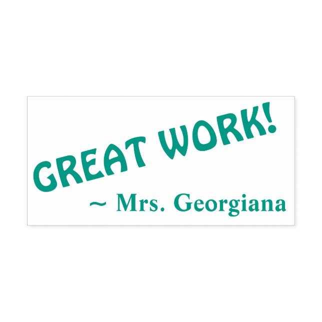 Divertido "¡GRAN TRABAJO!" Sello de goma de asigna (Diseño)