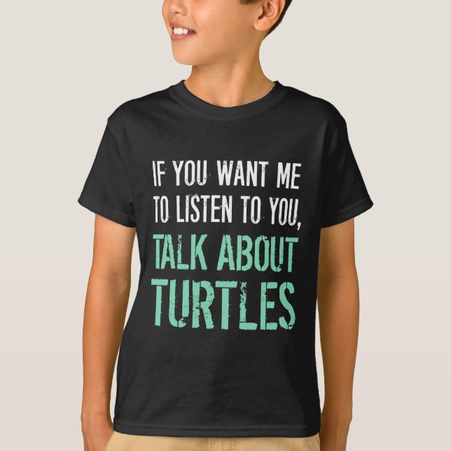 Divertido hable de la camiseta de las tortugas (Anverso)