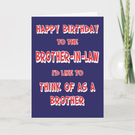 Divertido Hermano en la ley Tarjeta de felicitació