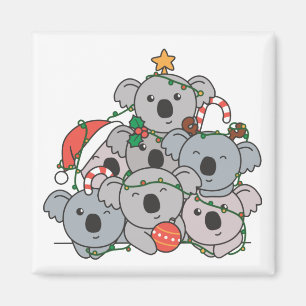 Divertido imán de Navidades animales en árbol de N