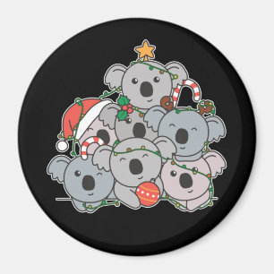 Divertido imán de Navidades animales en árbol de N