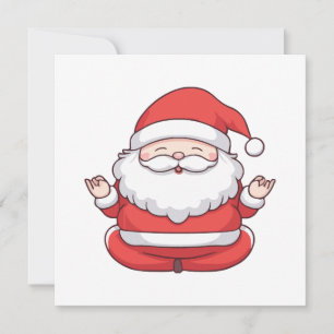 Divertido Kawaii Santa Yoga Meditación