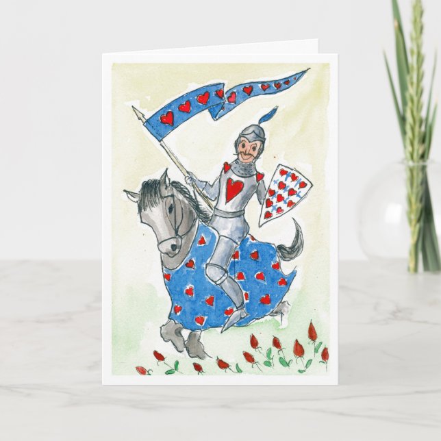 Divertido "Knight in Shining Armor" tarjeta de San (Anverso)