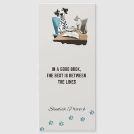 Divertido marcador de perro dalmatiano con cita