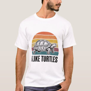 Divertido Me gustan las Tortugas Camiseta con Grab