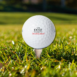 Divertido mensaje personalizado bola de golf única