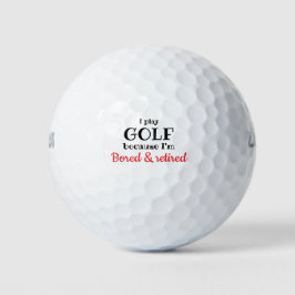 Divertido mensaje personalizado bola de golf única