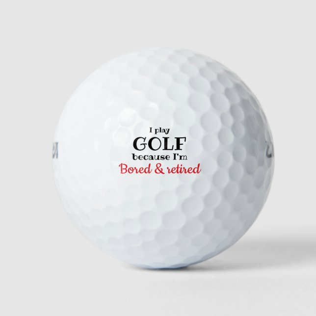 Divertido mensaje personalizado bola de golf única (Anverso)