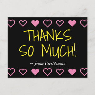 Divertido "¡MUCHAS GRACIAS!" + Postal cardíaca