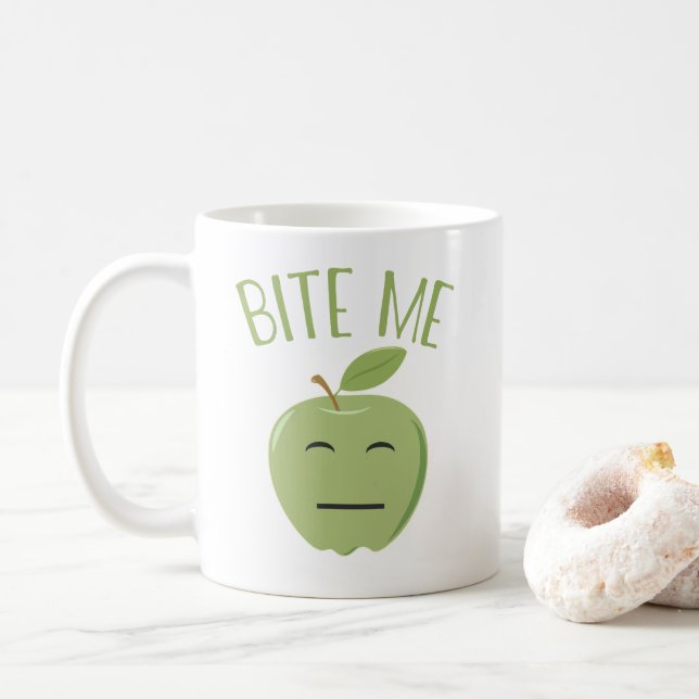 Divertido muérdame taza de Apple Coffe (Con donut)