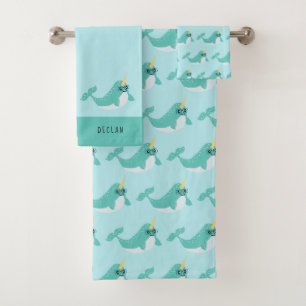 Divertido Narwhal con gafas