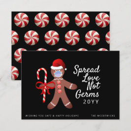 Divertido Navidades de Covid Gingerbread Man Salud