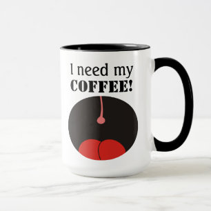 ¡Divertido necesito mi café! Tazas de Coffe