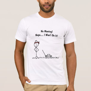 Divertido ninguna camisa de siega del césped