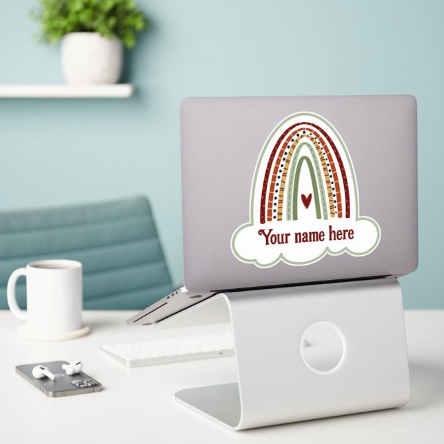 Divertido nombre arcoiris Personalizado Pegatina d (Subido por el creador)