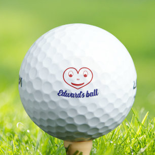 Divertido nombre personalizado del corazón pelota