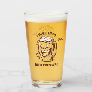 Divertido nombre personalizado y cerveza de texto