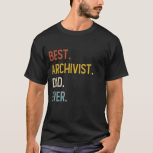 Divertido papá Camisetas Mejor Archivista Papá Cam