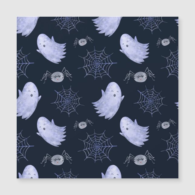 Divertido patrón de Halloween de araña fantasma. (Anverso)