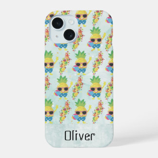 Divertido patrón tropical con nombre personalizado