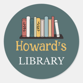 ¡DIVERTIDO! Pegatina - Biblioteca - Personalizada