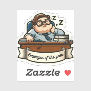 Divertido pegatina de "Empleado del año" - sarcasm