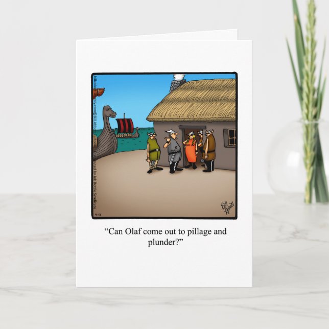 Divertido Pensamiento De Su Tarjeta De Saludo De H (Anverso)