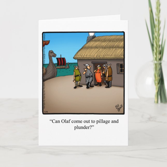 Divertido Pensamiento De Su Tarjeta De Saludo De H (Anverso)